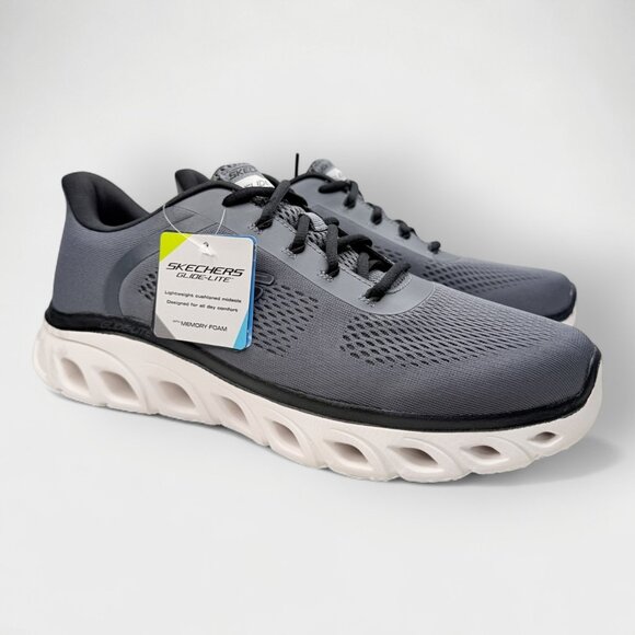 Skechers GLIDE-LITE Men’s Training Shoe Size 9.5 Gray/White NWOB Athletic - Picture 1 of 11